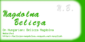 magdolna belicza business card